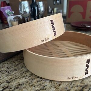 Our Place Bamboo Steamer - Light Natural Wood